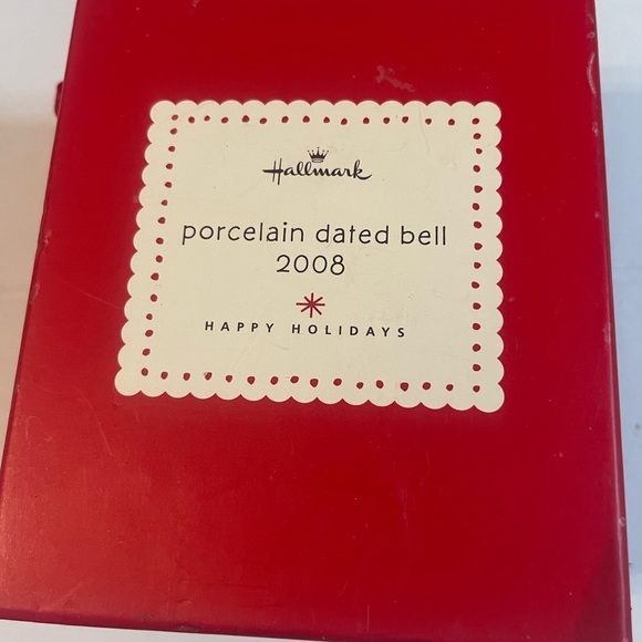 Hallmark Keepsake 2008 White Porcelain Bell Christmas Ornament - Picture 7 of 7